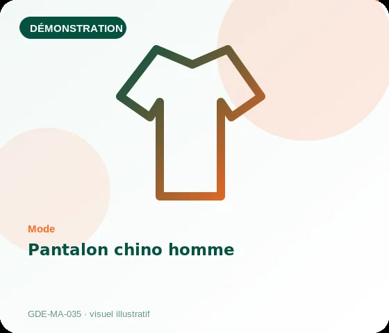 [Démo] Pantalon chino homme