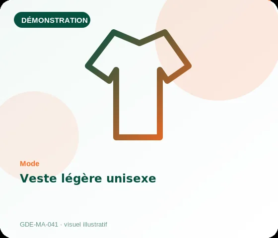 [Démo] Veste légère unisexe