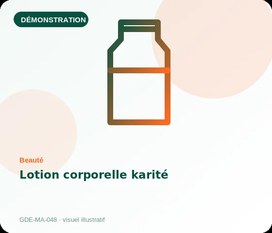 [Démo] Lotion corporelle karité