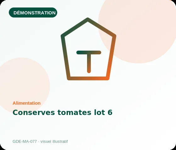 [Démo] Conserves tomates lot 6