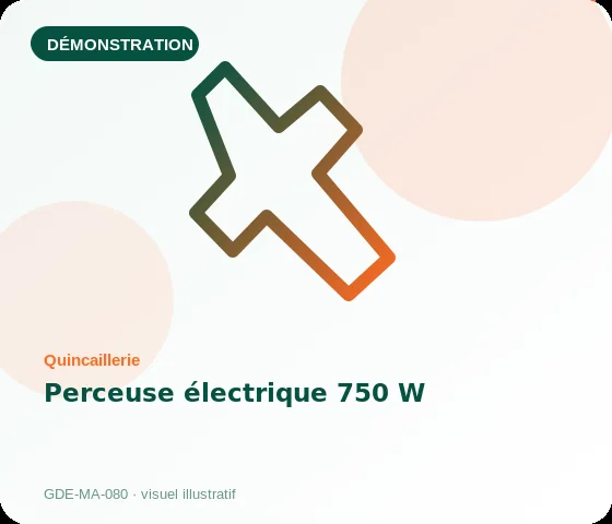 [Démo] Perceuse électrique 750 W